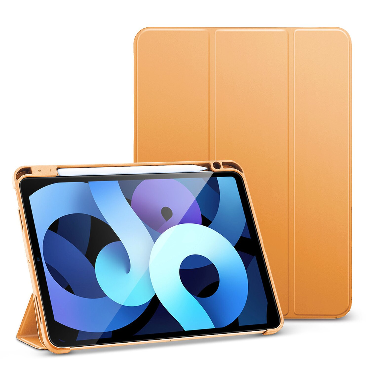 COFI Smart Air Apple 4 für Bookcover iPad (2020 Tablethülle ) Sleep Kunstleder, Papaya 10,9