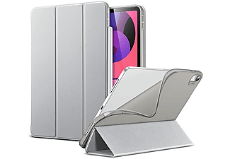 COFI Tablet Tasche mit Stifthalter Tablethülle Bookcover für Apple iPad Air 4 10.9" (2020 ) Kunstleder, Silber