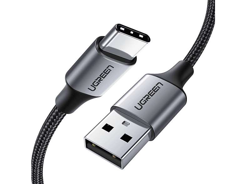 UGREEN Kabel USB - USB Typ C Quick Charge 3.0, Ladekabel, 2,0 m, Grau