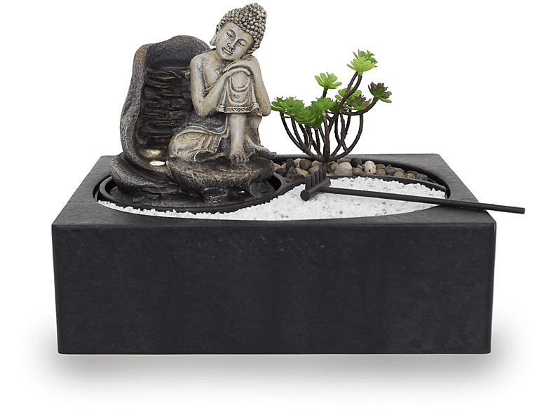 KIOM FoZenGarden Buddha 10992 29x26x20,6 cm LED Tischbrunnen warmweiß