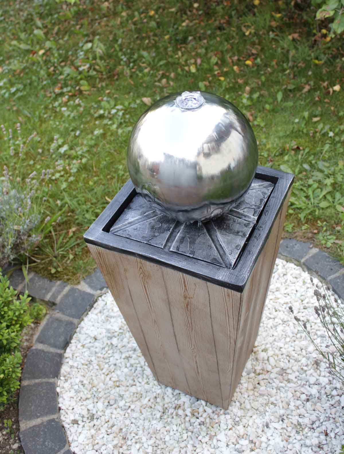 KIOM FoLegno 10858 83cm Led tageslichtweiß Gartenbrunnen