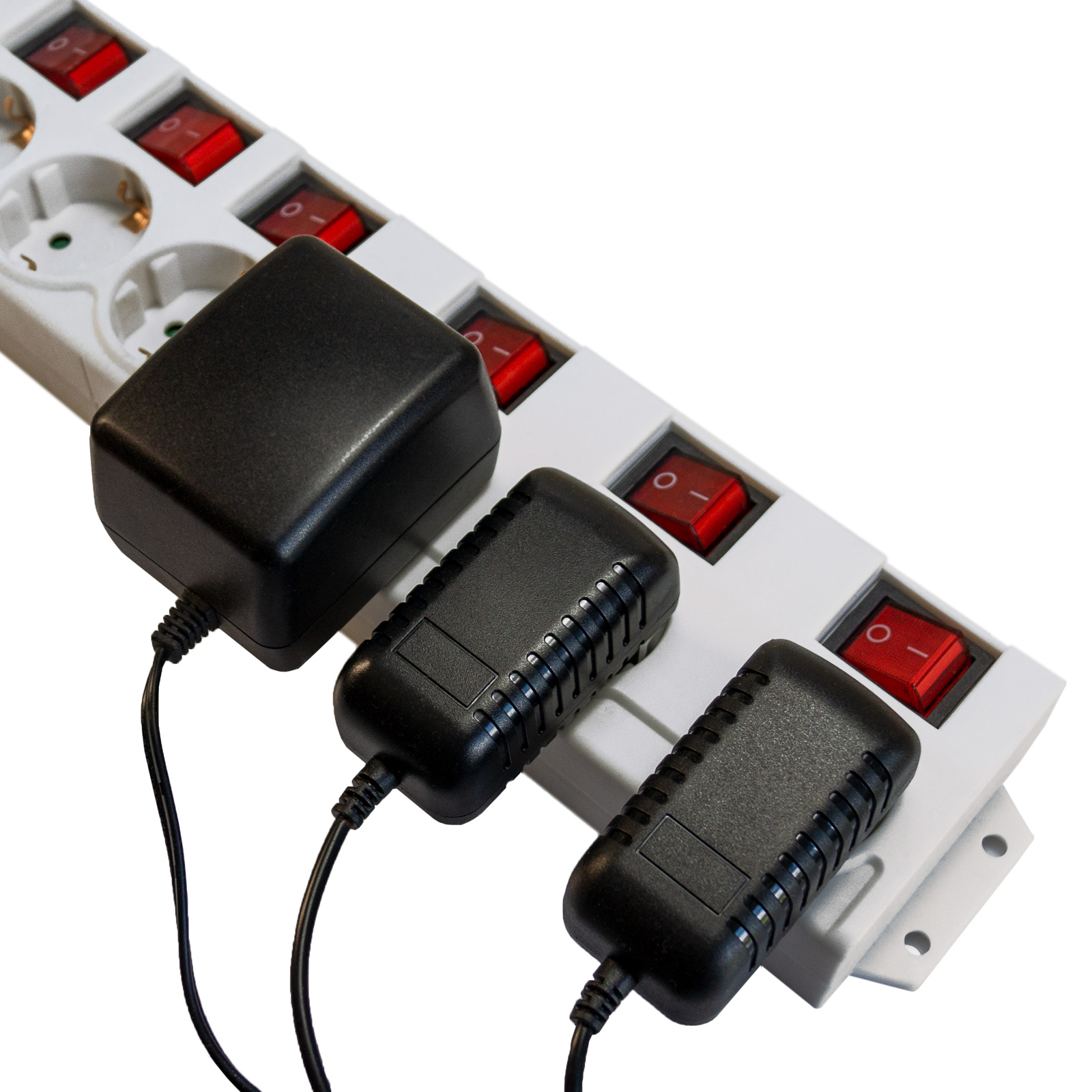 Einzeln FEINTECH 1,4 Schaltbar und mit Flachstecker 2x Ladeports USB-A Überspannungsschutz, 6-Fach m Anschlusskabel Steckdosenleiste mit MD000652