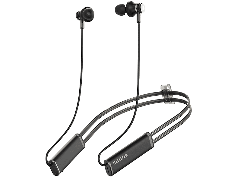 AIWA Headset Neckband Bluetooth Bluetooth Black ESTBTN-880,