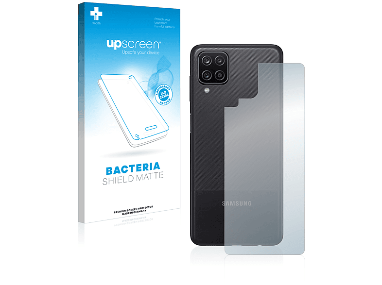 UPSCREEN antibakteriell entspiegelt matte Schutzfolie(für Samsung Galaxy A12 Nacho (Rückseite))