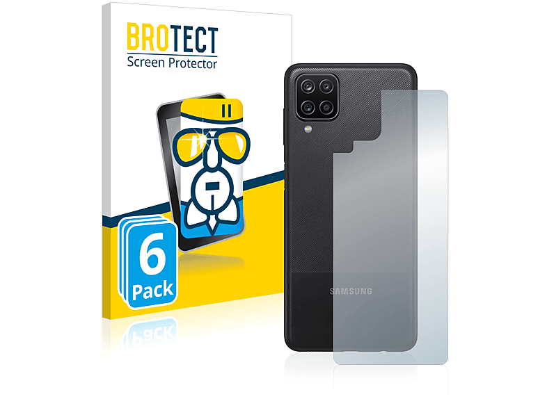BROTECT 6x Airglass klare (Rückseite)) Samsung Galaxy Schutzfolie(für Nacho A12