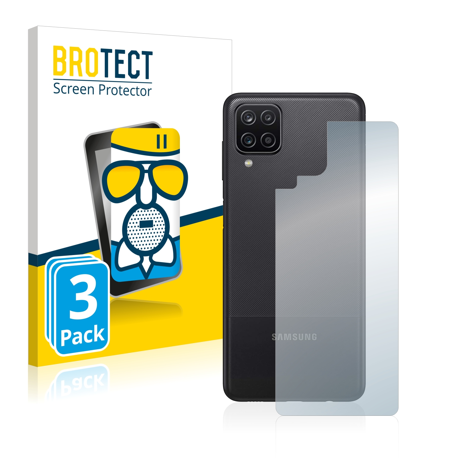 Galaxy matte Schutzfolie(für Nacho 3x Airglass A12 BROTECT (Rückseite)) Samsung