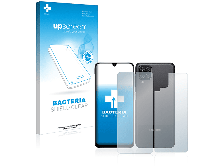 Samsung Rückseite)) Nacho klare Schutzfolie(für (Vorder A12 Galaxy antibakteriell + UPSCREEN