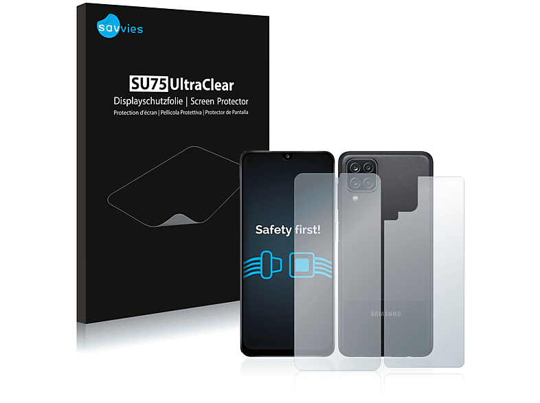 SAVVIES 18x klare Schutzfolie(für Samsung Galaxy A12 Nacho (Vorder + Rückseite))