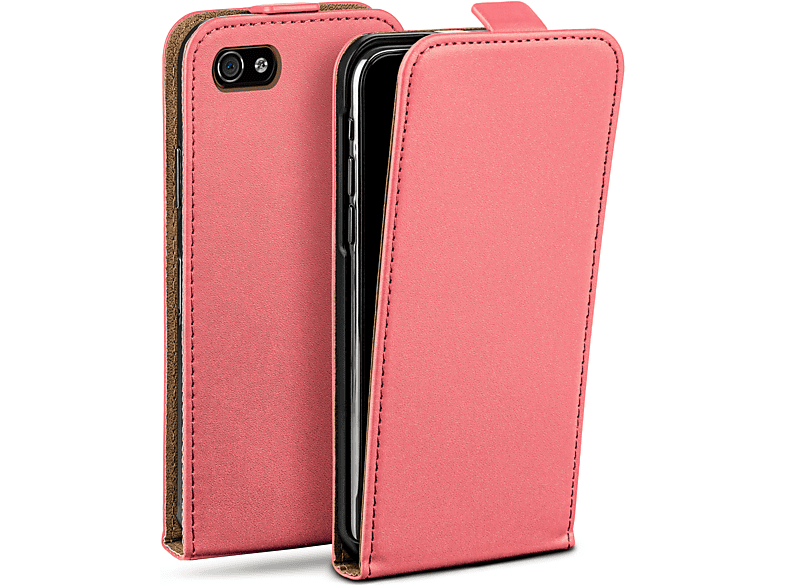 MOEX Flip Case, Flip Cover, Apple, iPhone 4s / iPhone 4, Coral-Rose