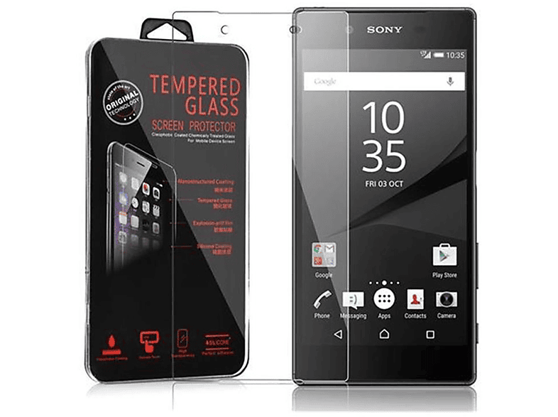 Schutzglas Schutzfolie(für Z5) CADORABO Xperia Sony Glas Tempered