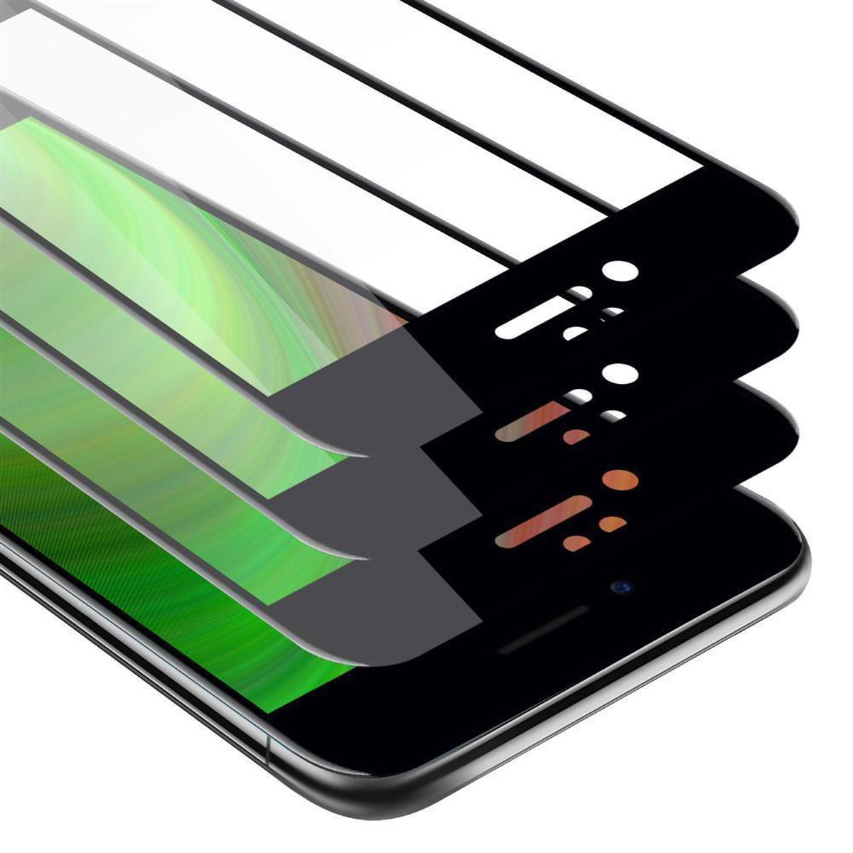 CADORABO 3x Vollbild Tempered 8 Schutzfolie(für SE iPhone / 7S Schutzglas / 7 Apple 2020) 