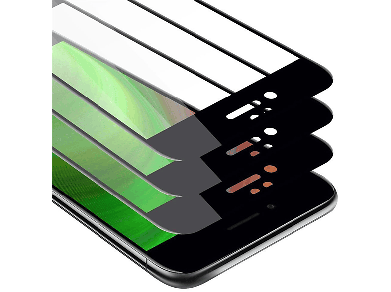 7 3x SE 2020) / CADORABO iPhone Schutzglas Schutzfolie(für 8 Tempered 7S Vollbild / Apple /