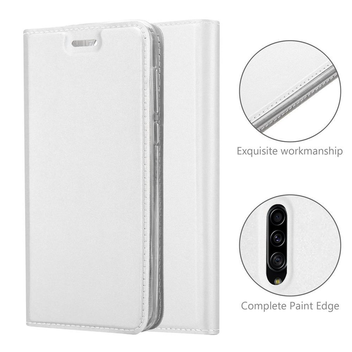 Style, Samsung, CLASSY Classy Book Handyhülle CADORABO SILBER A90 Galaxy Bookcover, 5G,