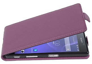carcasa de móvil Funda flip cover para Móvil - Carcasa protección resistente de estilo Flip;CADORABO, Sony, Xperia X Performance, burdeos violeta