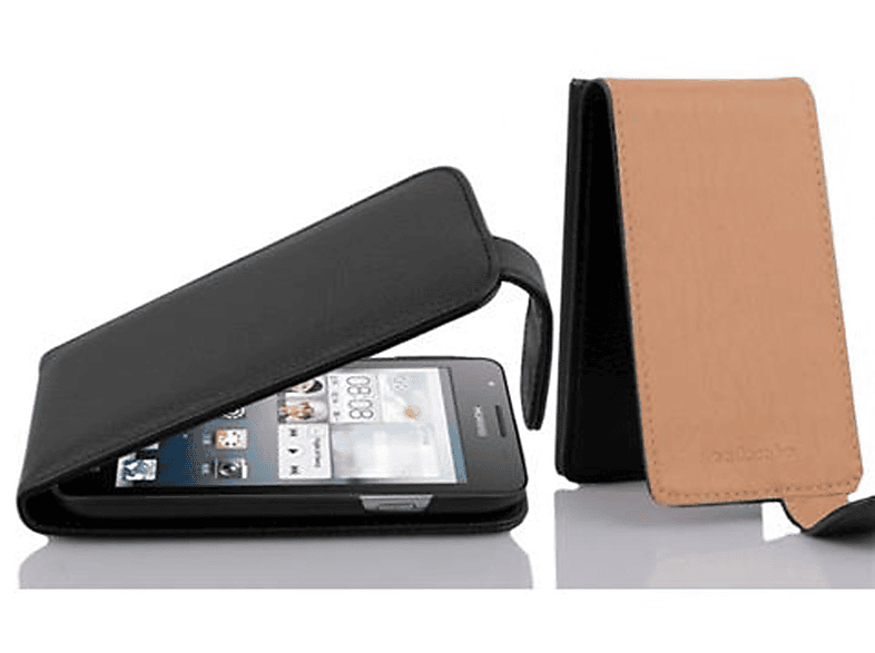 CADORABO Schutzhülle SCHWARZ Flip OXID ASCEND Style, im G525, G520 Flip Huawei, / Cover, / G510