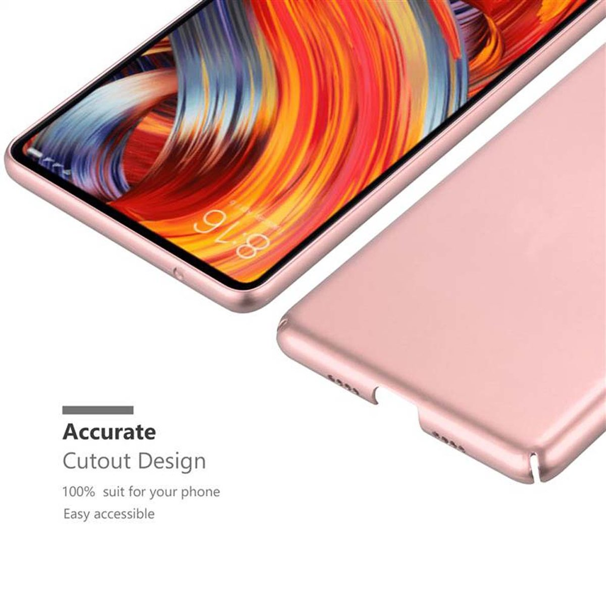Mi Case Xiaomi, Backcover, METALL Metall MIX im GOLD Hülle Hard Matt 2, Style, ROSÉ CADORABO