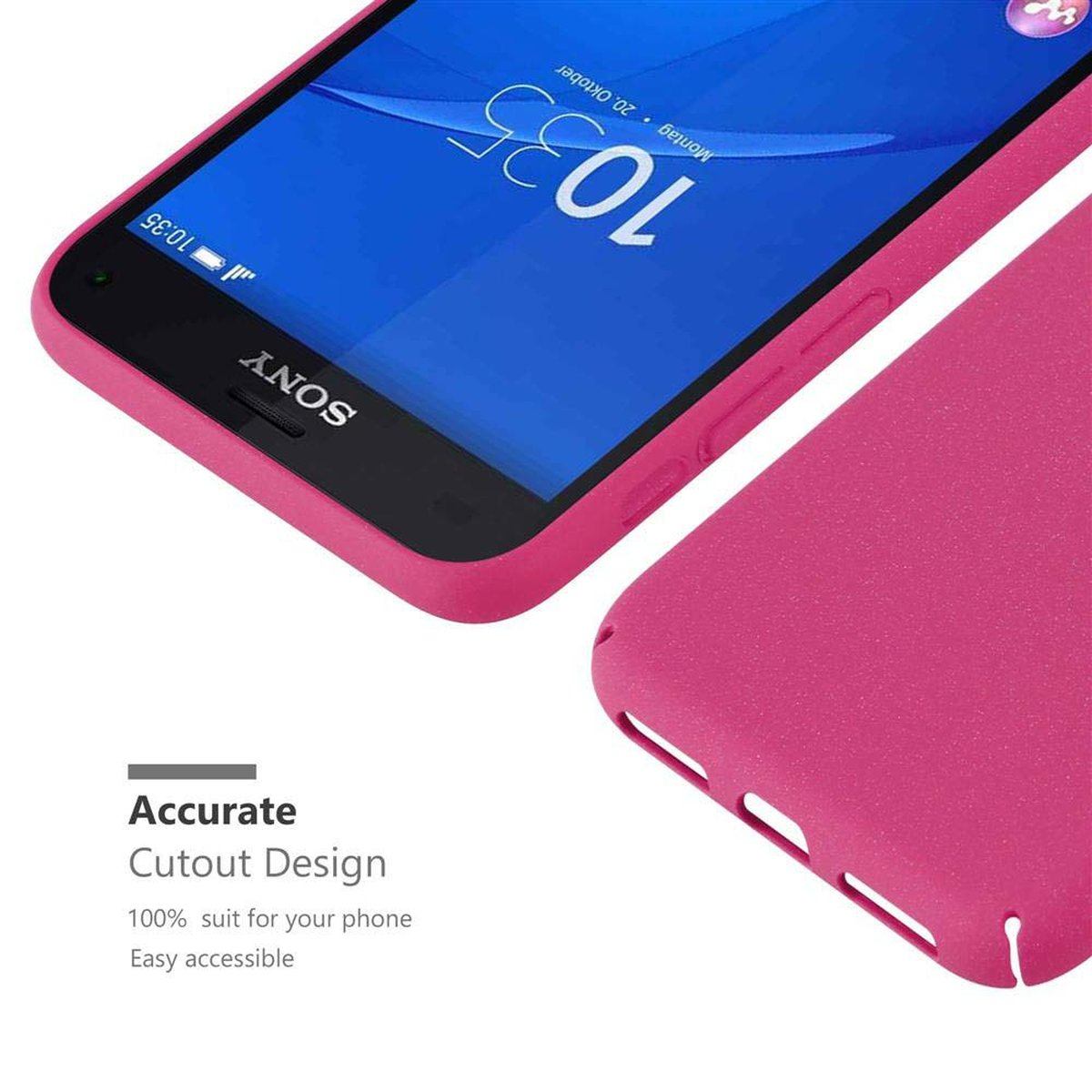 CADORABO Hülle PINK Frosty COMPACT, Case Style, im Hard FROSTY Z3 Xperia Backcover, Sony