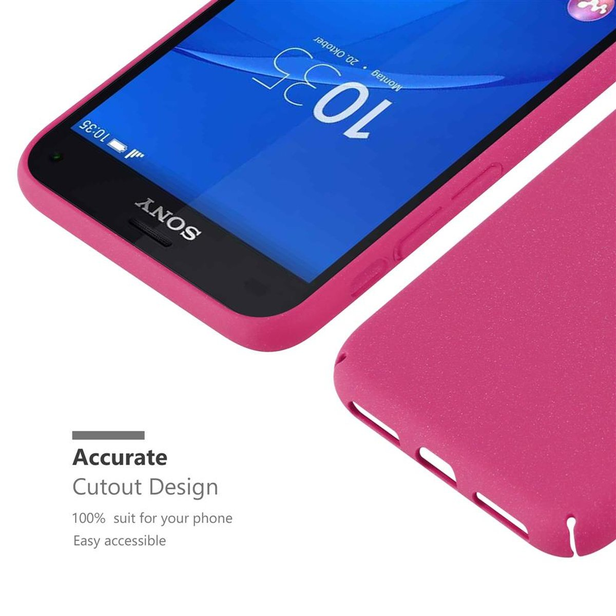 CADORABO Hülle PINK Frosty COMPACT, Case Style, im Hard FROSTY Z3 Xperia Backcover, Sony