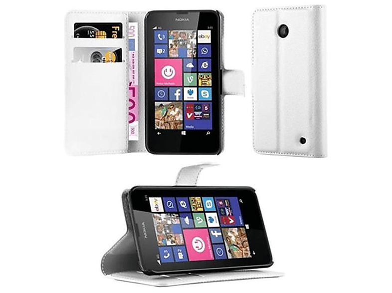 Book Hülle WEIß Lumia ARKTIS Bookcover, 635, / Standfunktion, CADORABO Nokia, 630