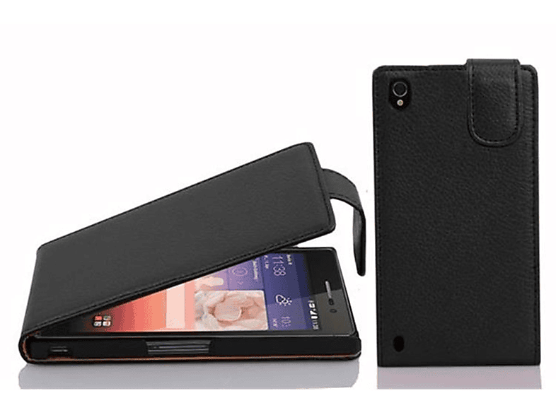 Cadorabo Custodia Libro per Huawei P10 LITE in NERO MARRONE - con Vani di Carte, Funzione Stand e Chiusura Magnetica - Portafoglio Cover Case Wallet Book Etui Protezione