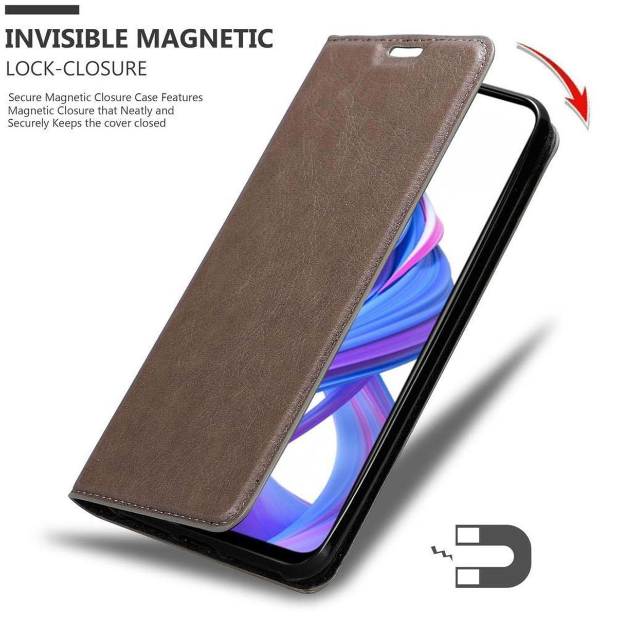 Invisible Magnet, CADORABO Bookcover, KAFFEE Book BRAUN Hülle Honor, 9X,