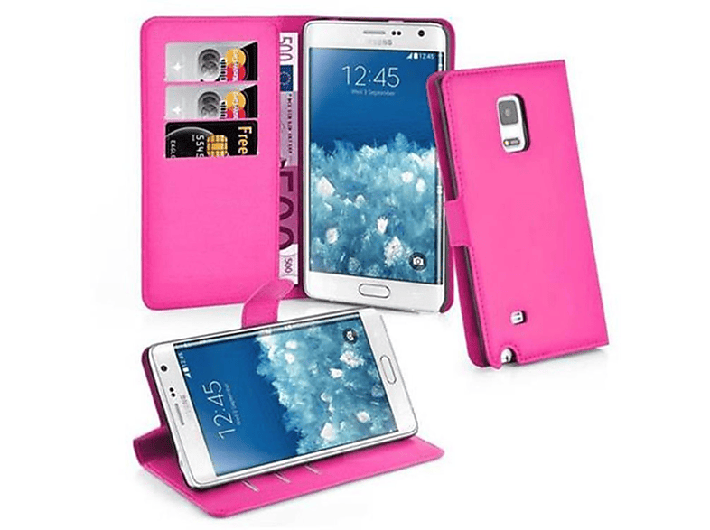 CADORABO Book Hülle Standfunktion, Bookcover, Samsung, Galaxy NOTE EDGE, CHERRY PINK