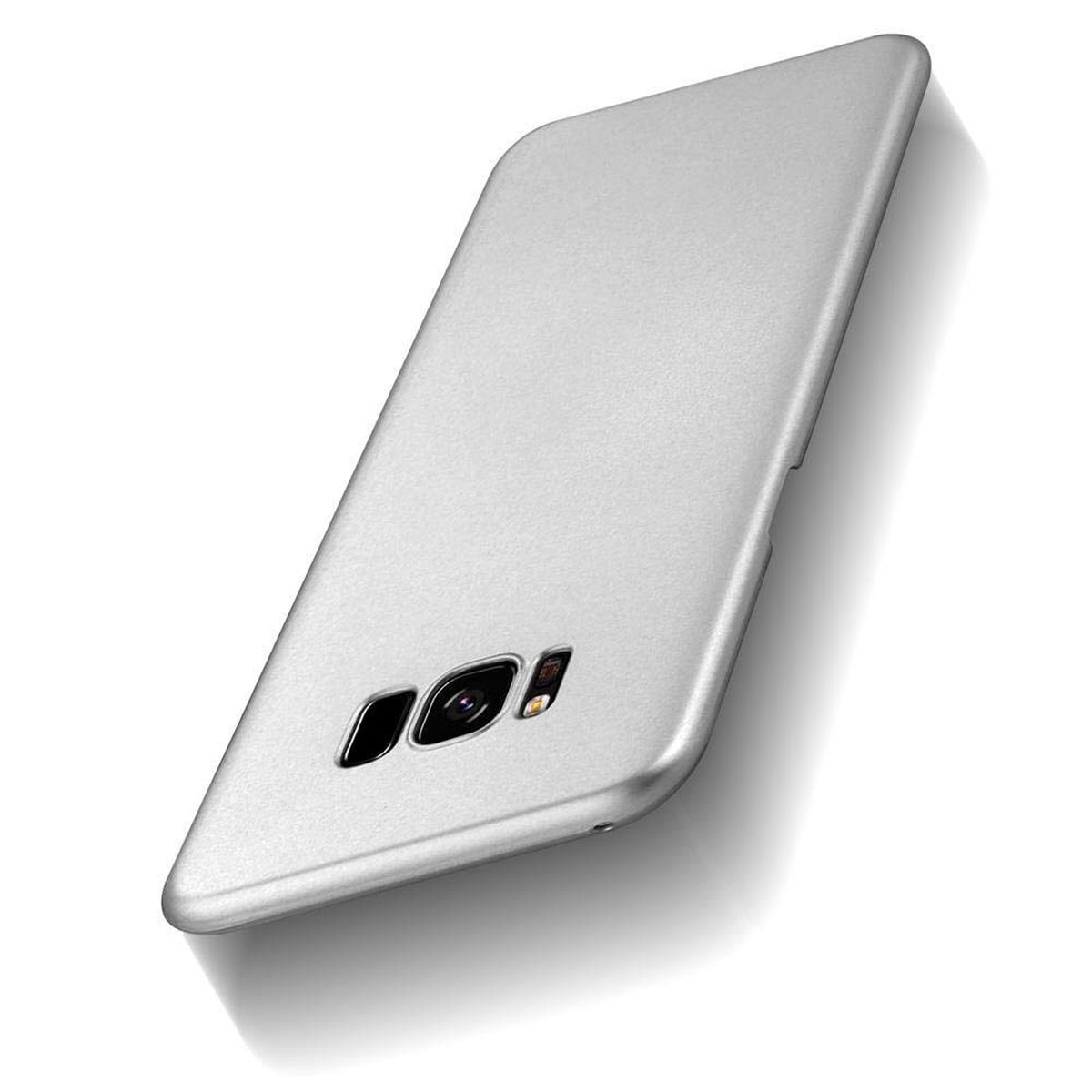 Samsung, Hülle Case Galaxy PLUS, Style, Hard CADORABO im Metall S8 METALL SILBER Matt Backcover,