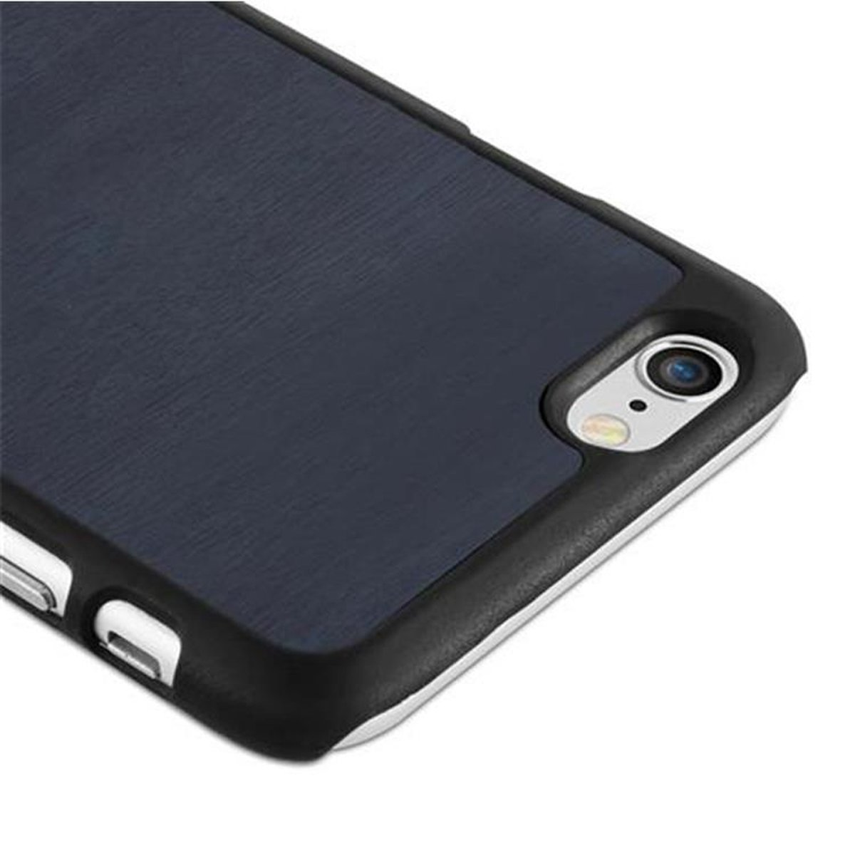 CADORABO Hülle Hard Case Woody 6S, Style, / BLAU Apple, 6 Backcover, iPhone WOODY