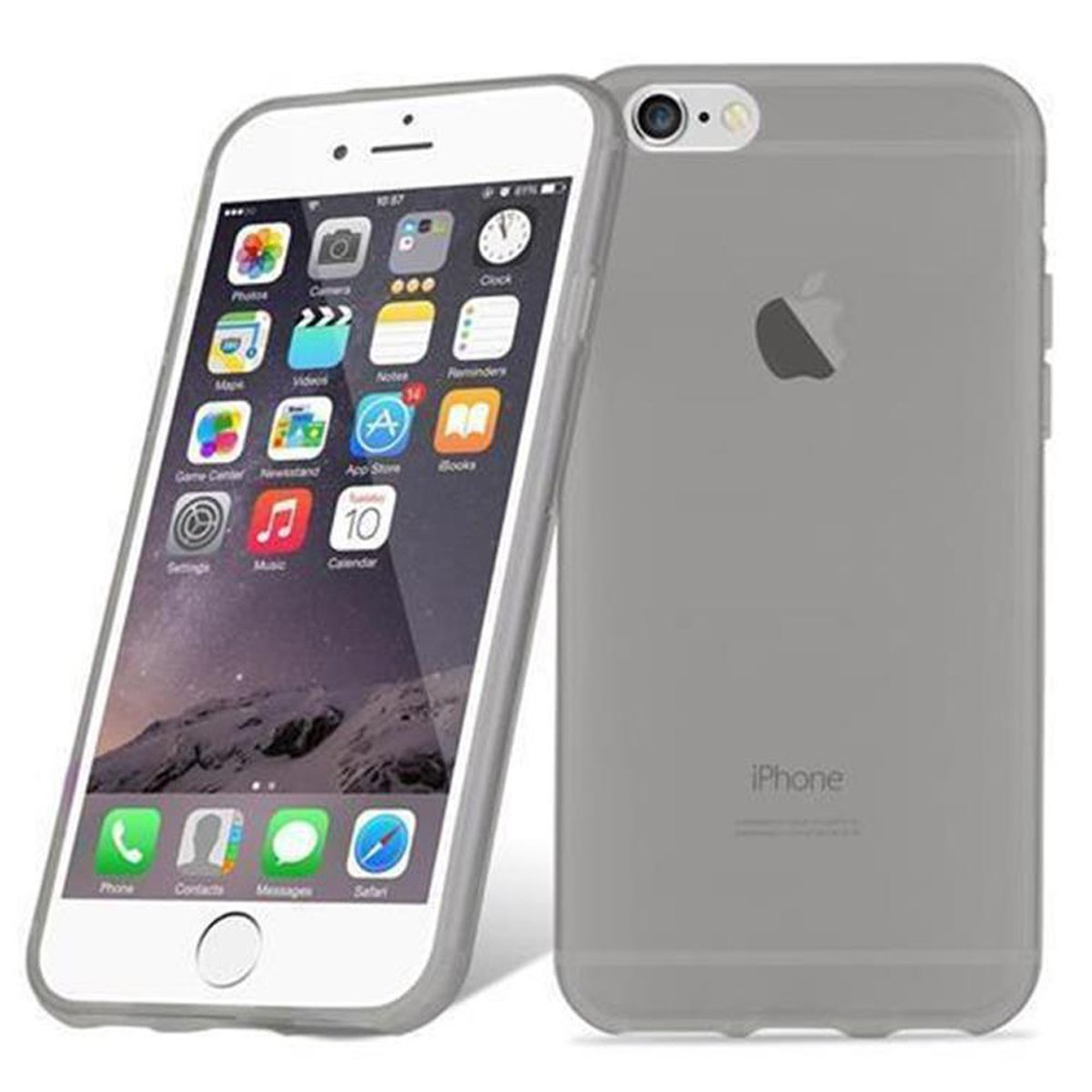 CADORABO TPU Ultra Slim Apple, iPhone PLUS, Schutzhülle, SCHWARZ / PLUS AIR 6 Backcover, TRANSPARENT 6S