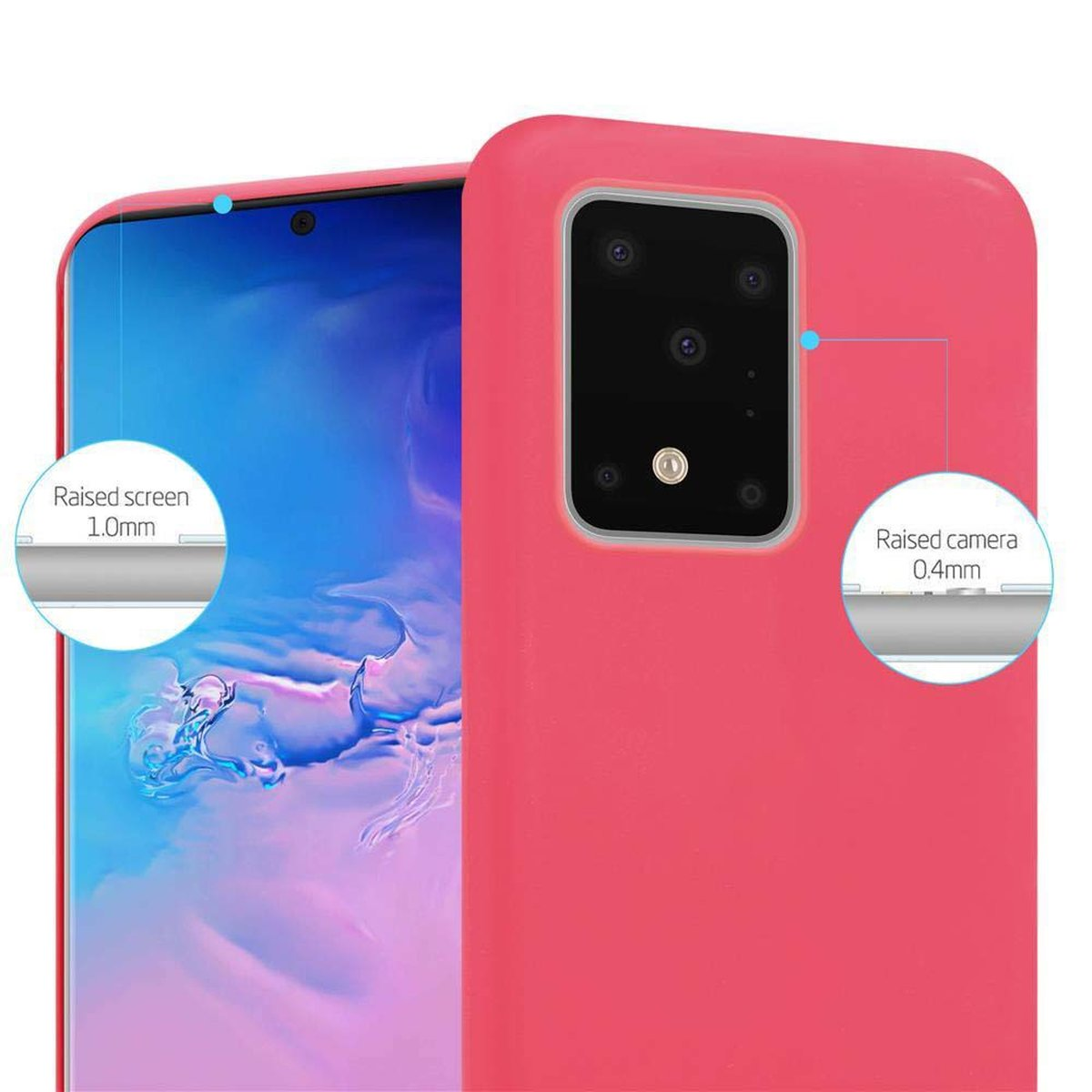 ROT Backcover, CADORABO Hülle CANDY Style, ULTRA, S20 TPU Candy im Samsung, Galaxy