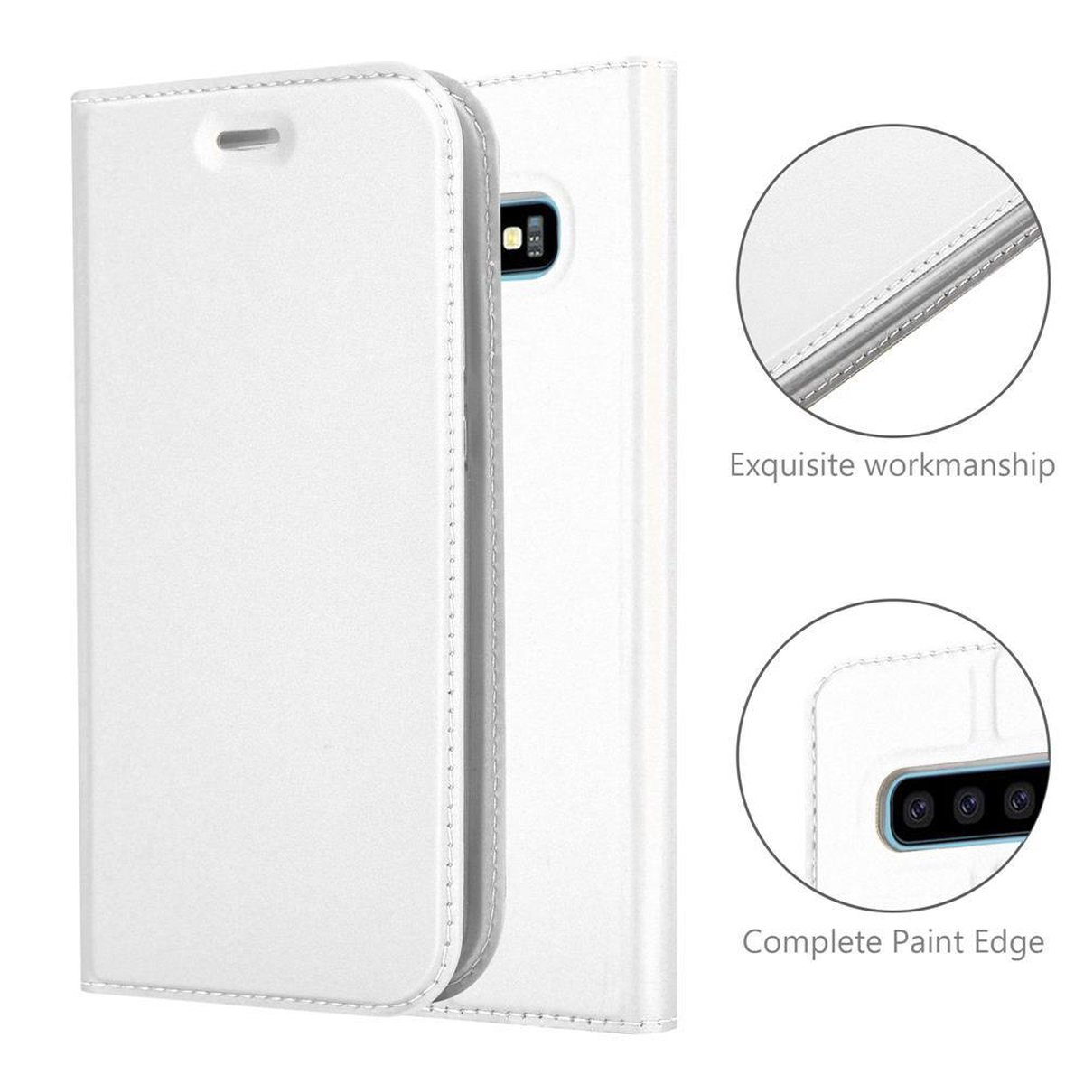 CADORABO Handyhülle Galaxy Samsung, 4G, SILBER S10 Book CLASSY Style, Classy Bookcover