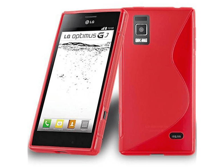 TPU CADORABO OPTIMUS Backcover, INFERNO Handyhülle, LG, GJ, ROT S-Line