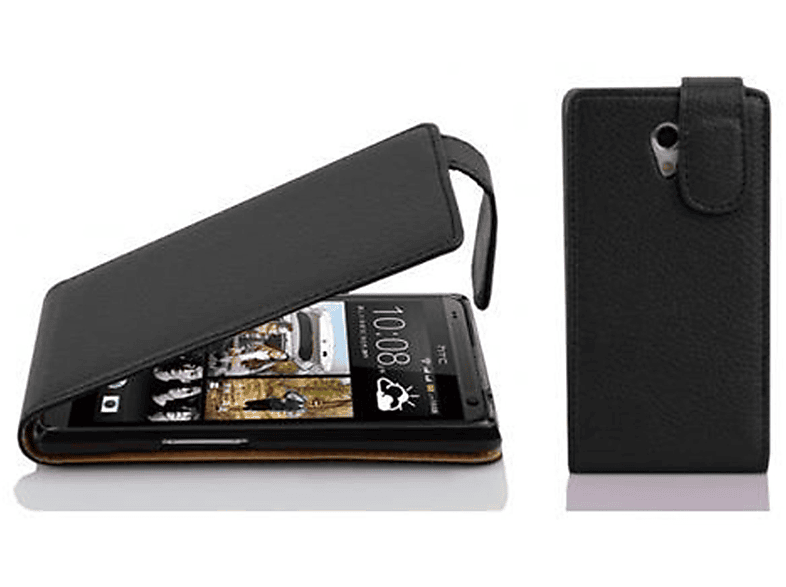 CADORABO Schutzhülle im Desire HTC, OXID Flip 600, Flip SCHWARZ Style, Cover