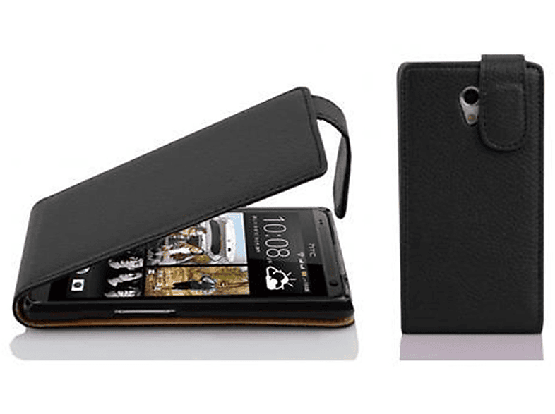 CADORABO Schutzhülle im Flip Style, Flip Cover, SCHWARZ Desire 600, OXID HTC