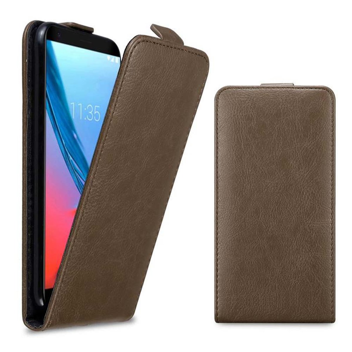 Cover, CADORABO im Blade Style, V9, ZTE, KAFFEE Flip Hülle Flip BRAUN