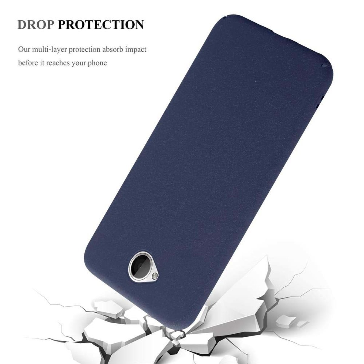 CADORABO Hülle im Hard Style, Nokia, Backcover, Frosty BLAU Case Lumia FROSTY 650