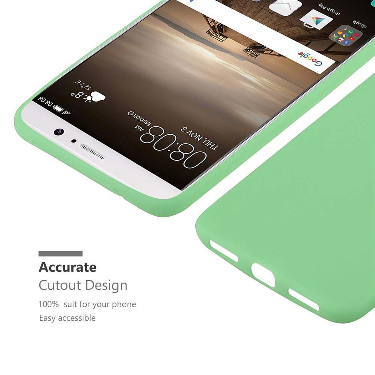 CADORABO Hülle Candy CANDY im Backcover, Huawei, Style, PASTELL GRÜN 9, MATE TPU