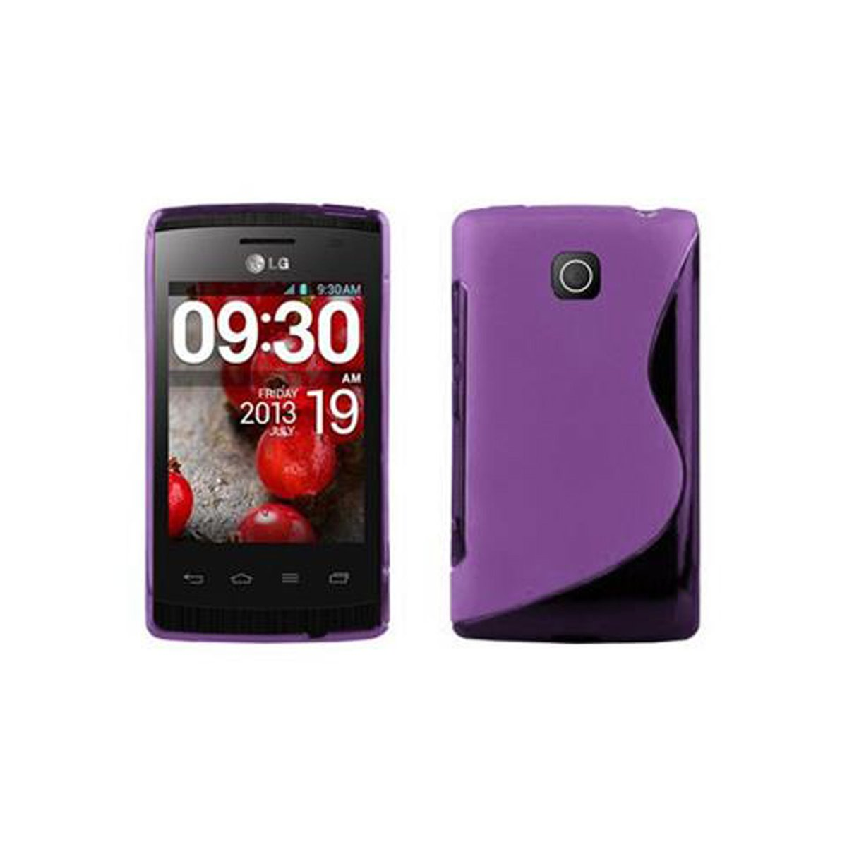 II, LG, FLIEDER TPU S-Line VIOLETT Backcover, L1 CADORABO Handyhülle,