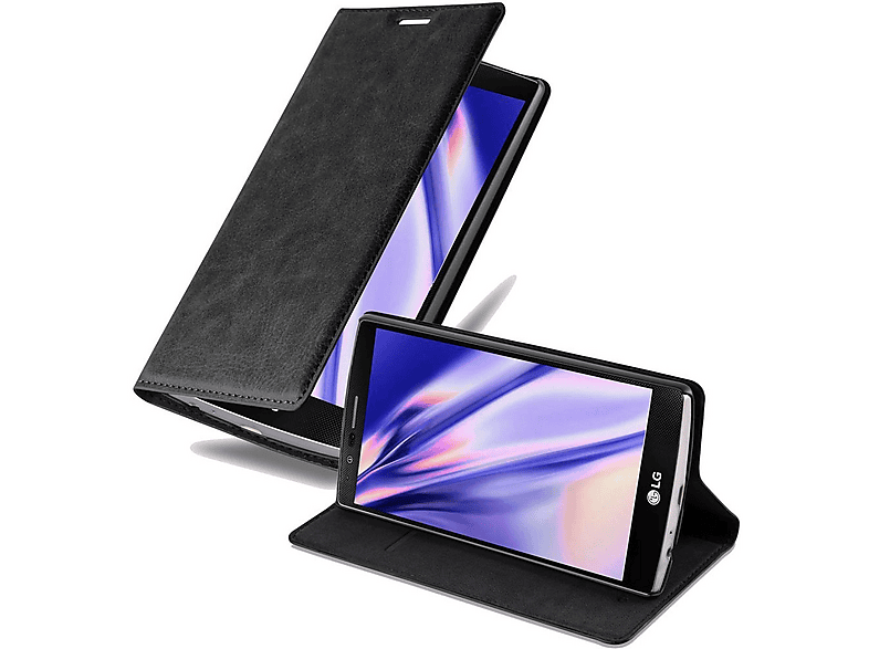 Cadorabo Custodia Libro per LG G4 / G4 PLUS in GRIGIO CHIARO MARRONE - con Vani di Carte, Funzione Stand e Chiusura Magnetica - Portafoglio Cover Case Wallet Book Etui Protezione