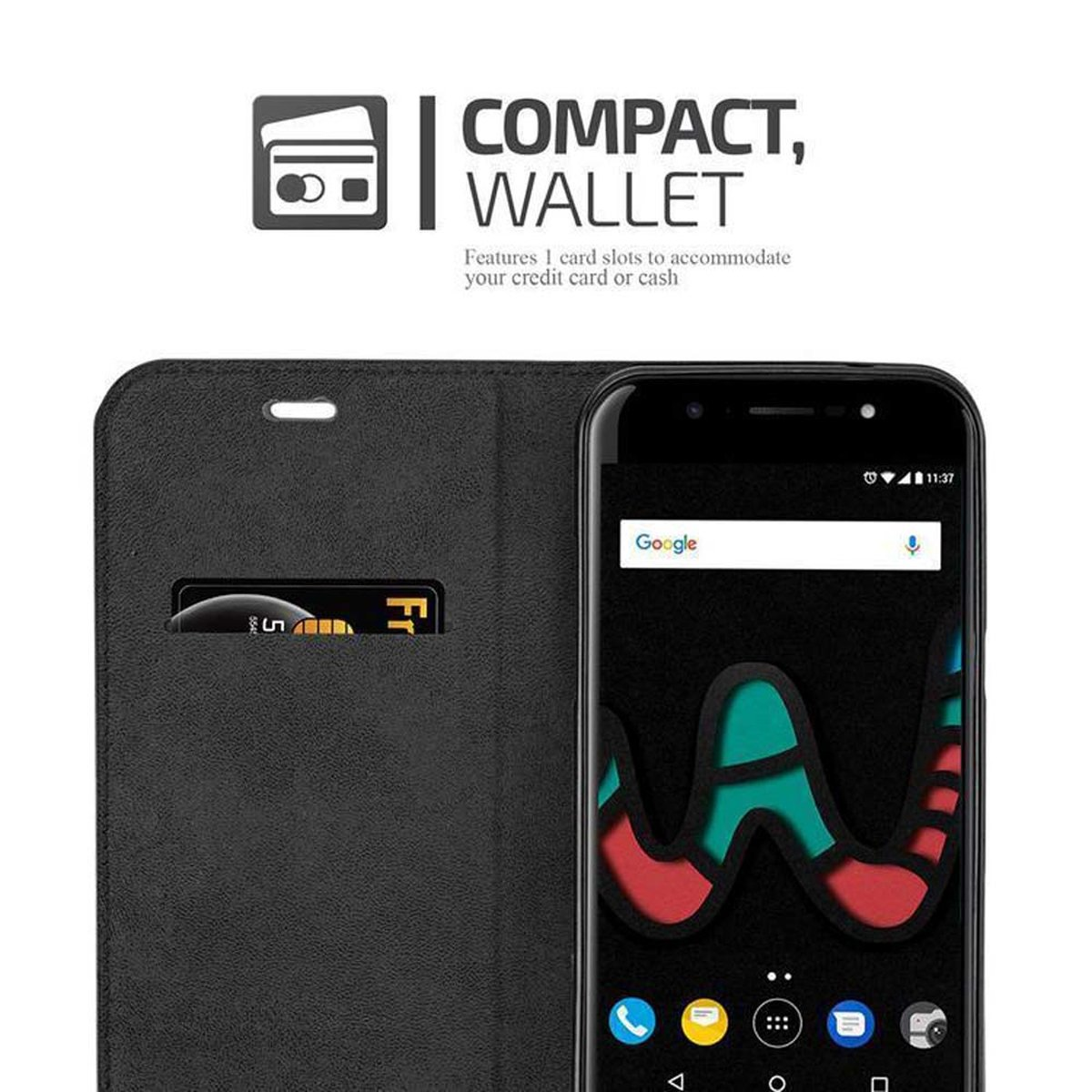 Handyhülle mit Kartenfach, Telefon mit App Google.