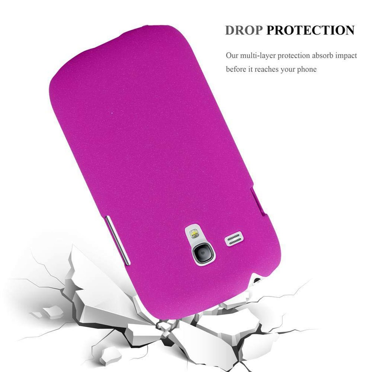 CADORABO Hülle PINK FROSTY Galaxy im MINI, Hard Samsung, Style, Case S3 Backcover, Frosty