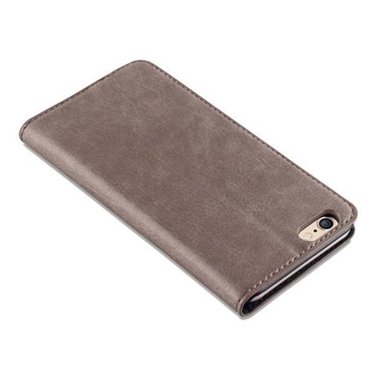 CADORABO Book Hülle Invisible Magnet, 6 Bookcover, / iPhone Apple, BRAUN KAFFEE 6S