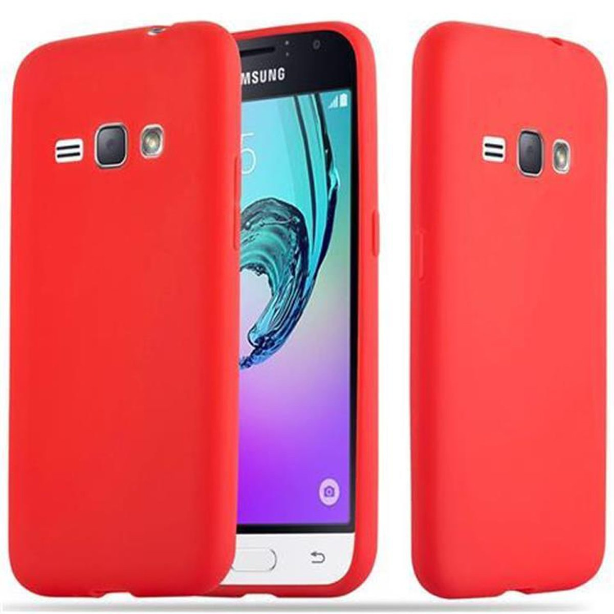 TPU im 2016, Galaxy Hülle Samsung, Style, ROT J1 Backcover, Candy CADORABO CANDY