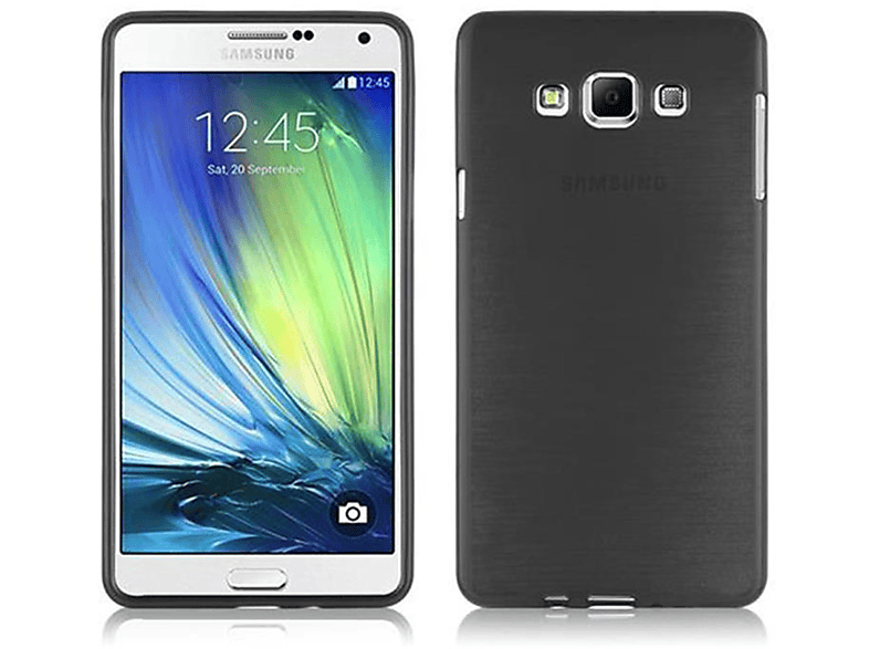 CADORABO TPU Galaxy A7 Samsung, Brushed SCHWARZ 2015, Backcover, Hülle
