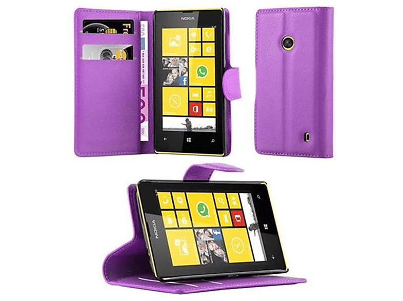 / Book Bookcover, 520 Nokia, Standfunktion, Hülle 521, Lumia VIOLETT CADORABO MANGAN