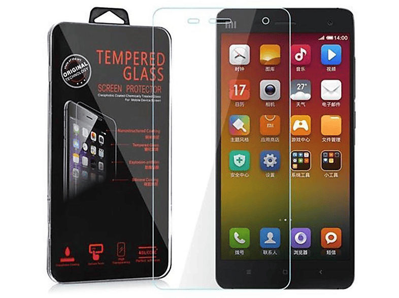 CADORABO Schutzglas Tempered Schutzfolie(für Mi Xiaomi Glas 4)
