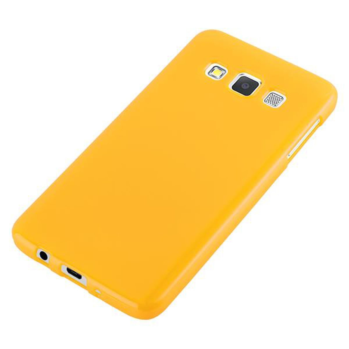 Backcover, 2015, Handyhülle, CADORABO GELB A3 Galaxy Samsung, JELLY TPU Jelly