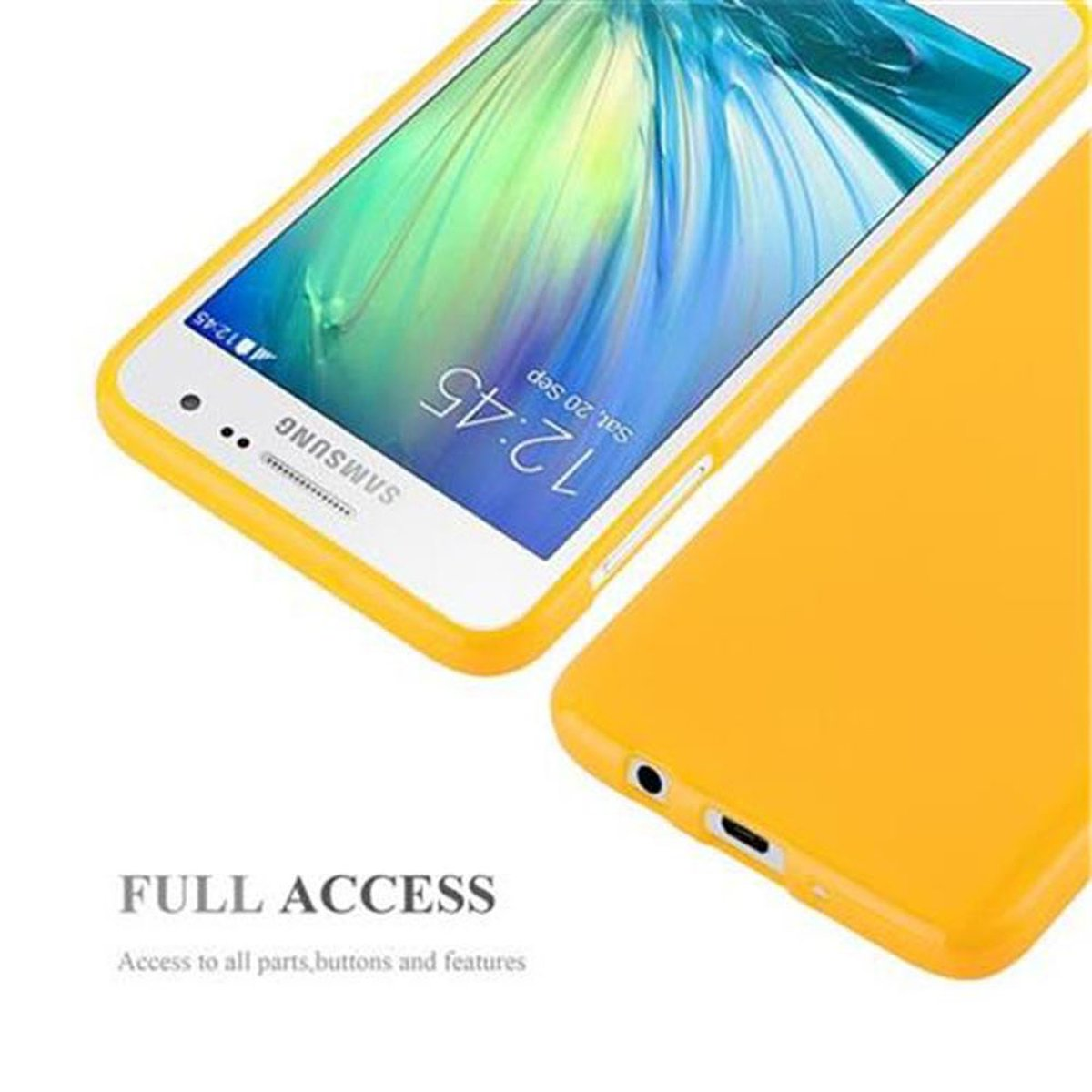 TPU Jelly 2015, GELB Samsung, Handyhülle, CADORABO Backcover, Galaxy A3 JELLY