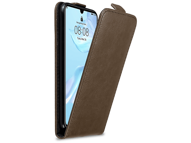 CADORABO Hülle im Flip Style, Flip Cover, Huawei, P30, KAFFEE BRAUN | Tablet Flip Cover