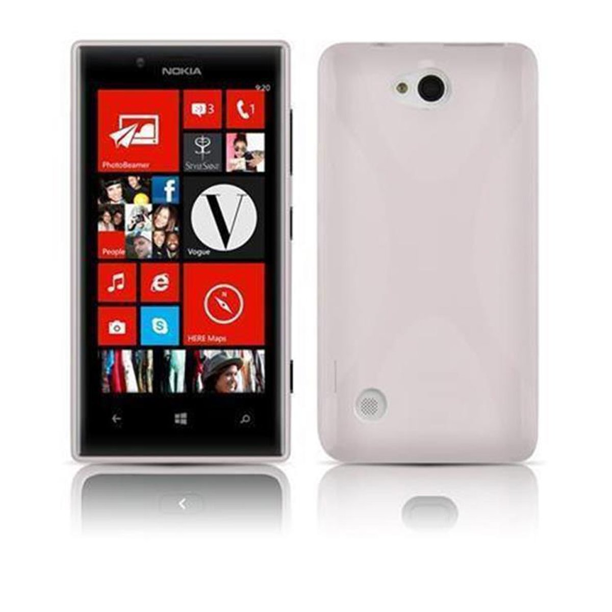 CADORABO TPU Backcover, Schutzhülle, WEIß Lumia MAGNESIUM X-Line 720, Nokia